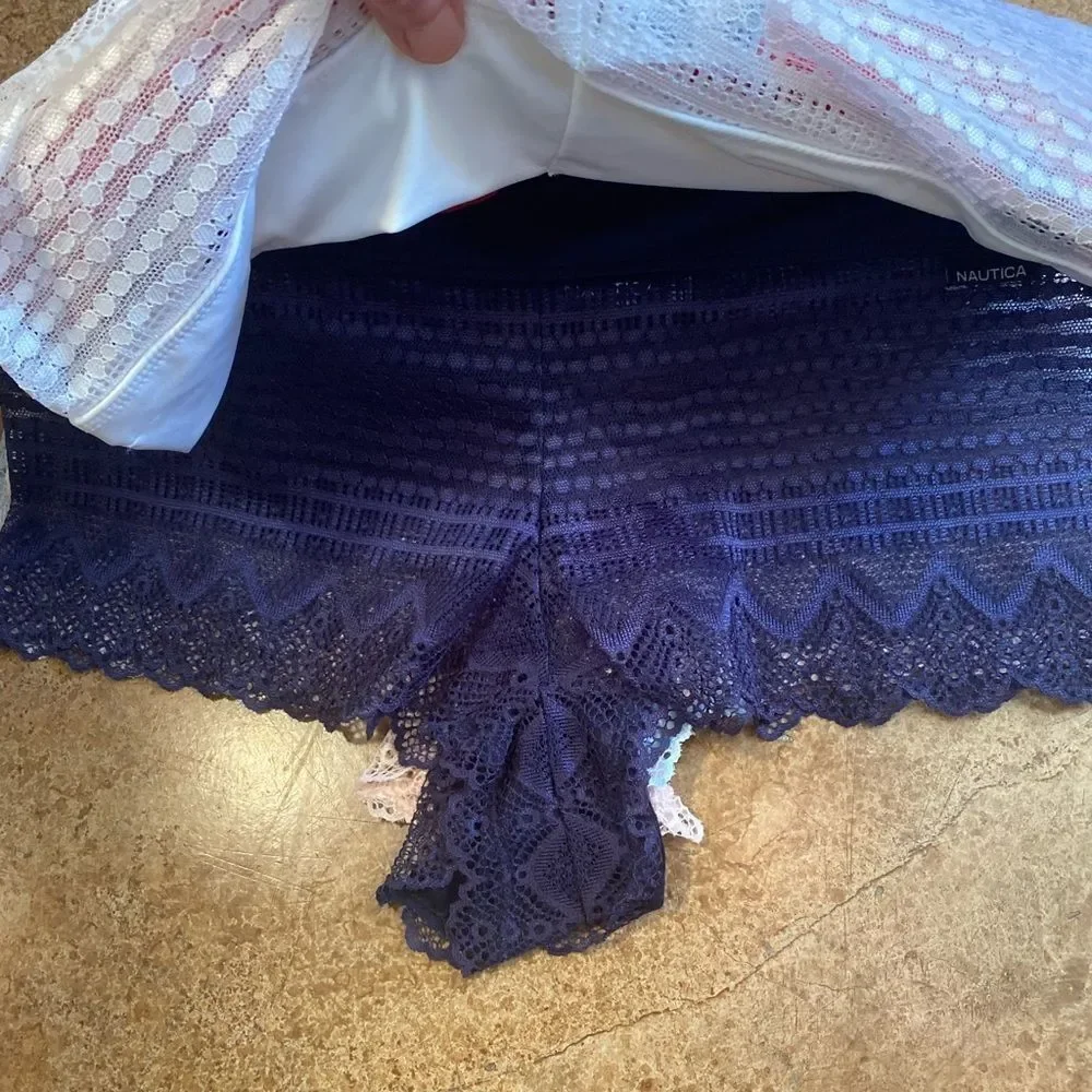 NEW Nautica super soft lace boy leg boy shorts‎ 5 pack underwear panties
